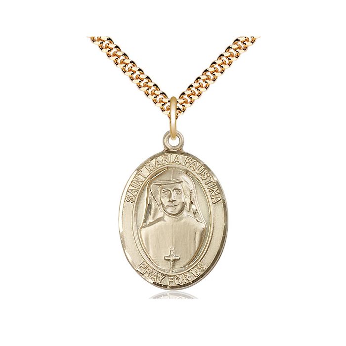 St. Maria Faustina Large Pendant