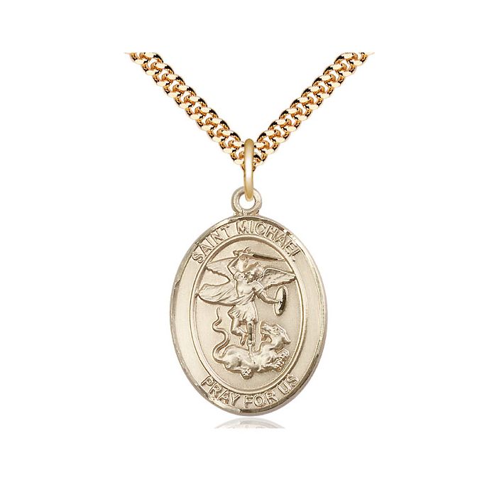Sterling Silver St. Michael the Archangel Large Pendant