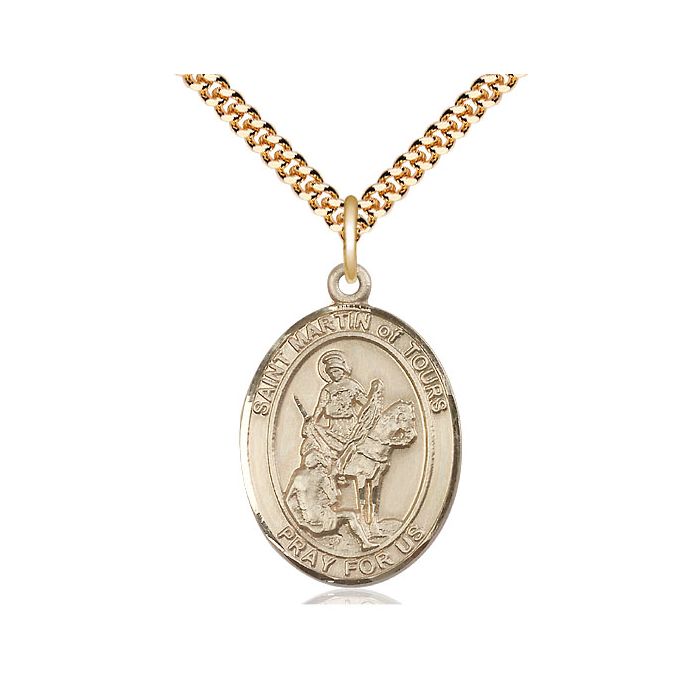 Sterling Silver St. Martin of Tours Large Pendant