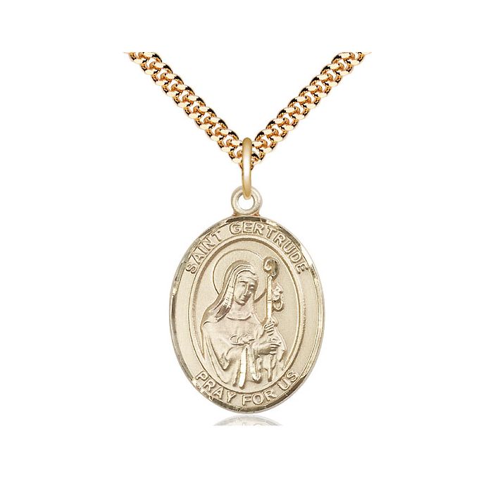 St. Gertrude of Nivelles Large Pendant