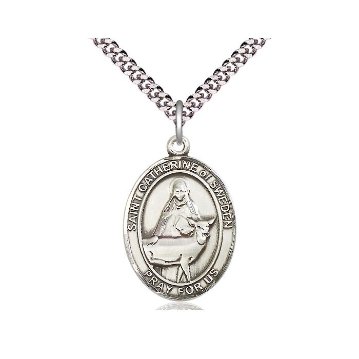 St. Catherine of Sweden Large Pendant