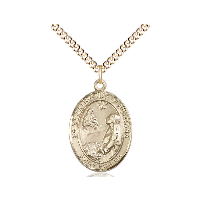 St. Catherine of Bologna Large Pendant
