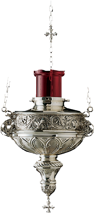 Sanctuary Lamp With Cross Chain & Finial