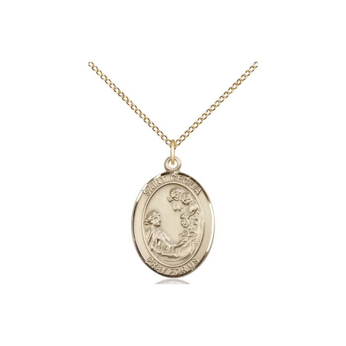 St. Cecilia Medium Oval Pendant