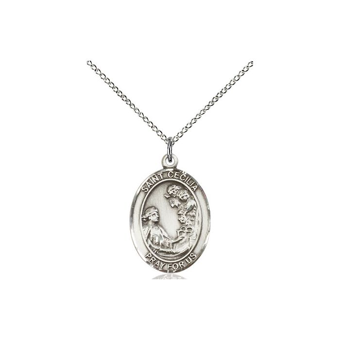St. Cecilia Medium Oval Pendant