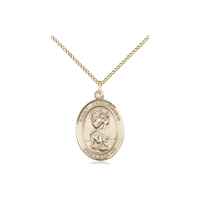 St. Christopher Medium Oval Pendant
