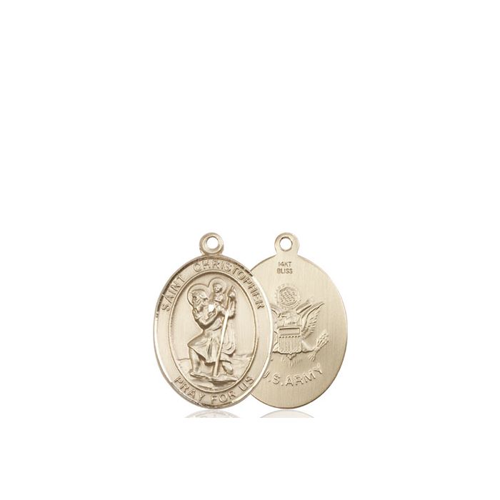 St. Christopher - Army Medium Pendant