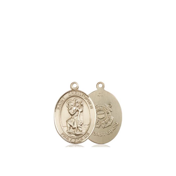 St. Christopher - Coast Guard Medium Pendant