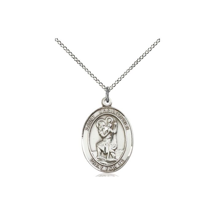 St. Christopher Medium Oval Pendant