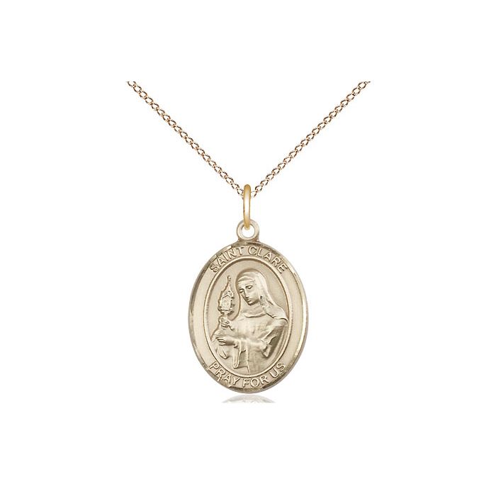 St. Clare of Assisi Medium Pendant