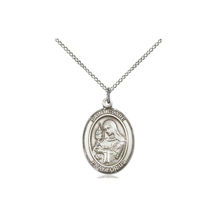 St. Clare of Assisi Medium Pendant