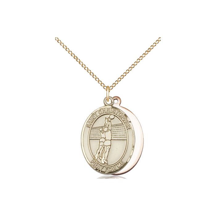 St. Christopher-Volleyball Medium Pendant