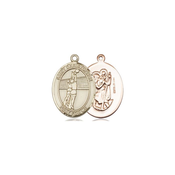 St. Christopher-Volleyball Medium Pendant