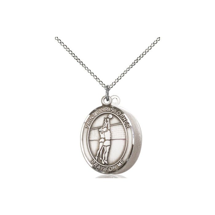 St. Christopher-Volleyball Medium Pendant