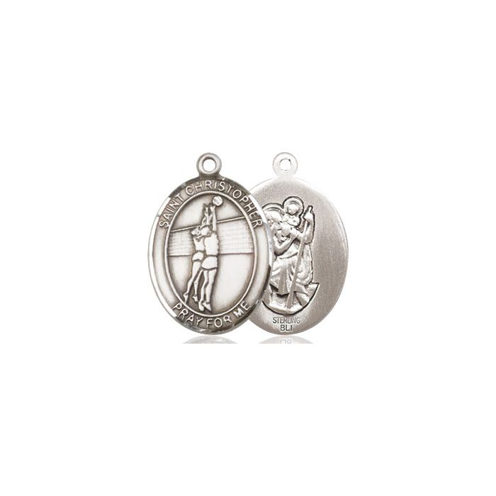 St. Christopher-Volleyball Medium Pendant
