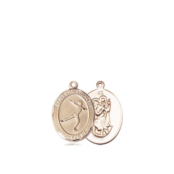 St. Christopher-Figure Skating Medium Pendant