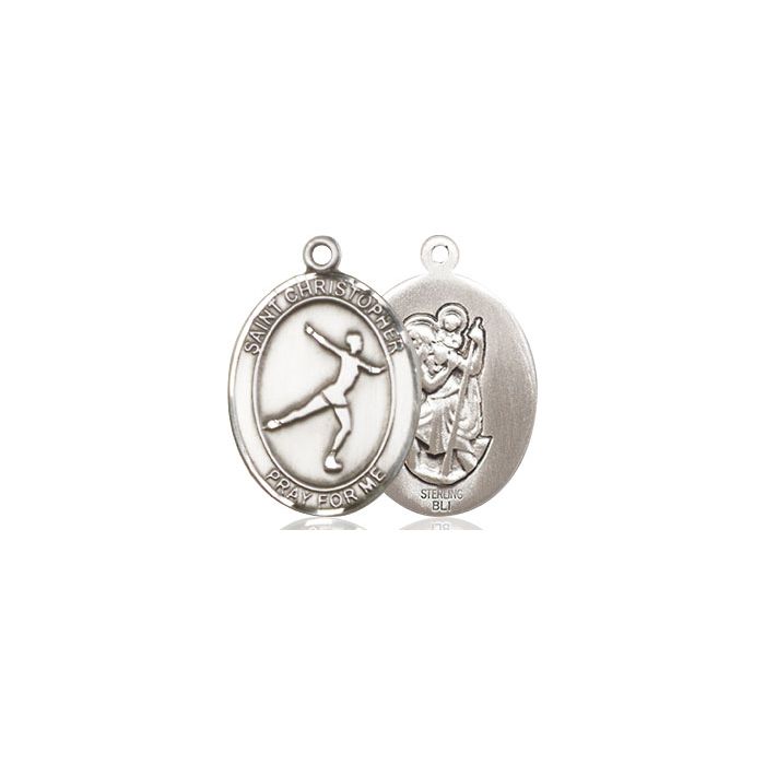 St. Christopher-Figure Skating Medium Pendant