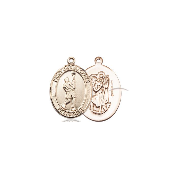 St. Christopher-Lacrosse Medium Pendant