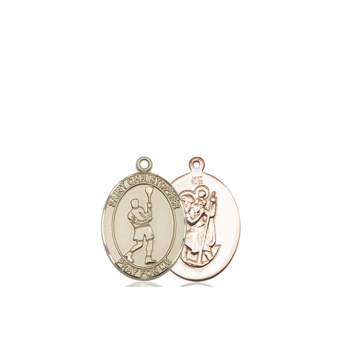 St. Christopher-Lacrosse Medium Pendant