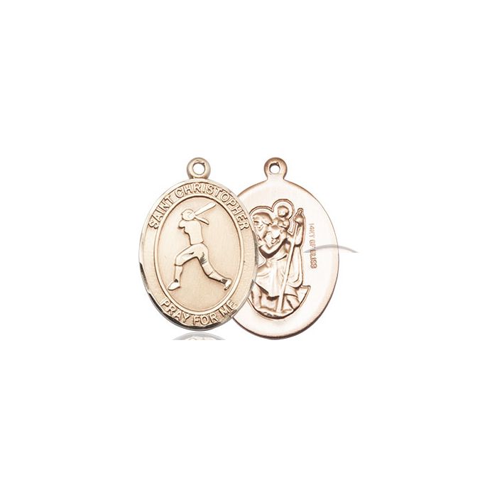 St. Christopher-Softball Medium Pendant