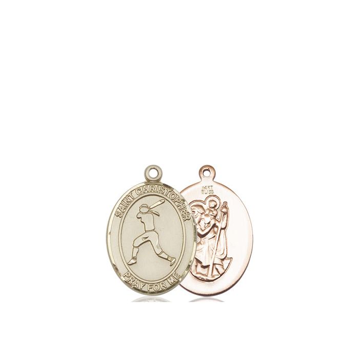 St. Christopher-Softball Medium Pendant