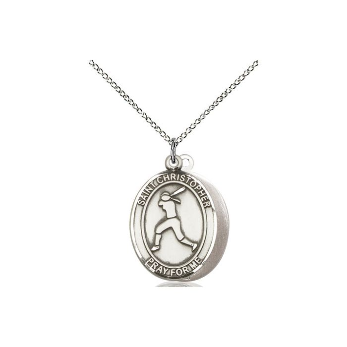St. Christopher-Softball Medium Pendant