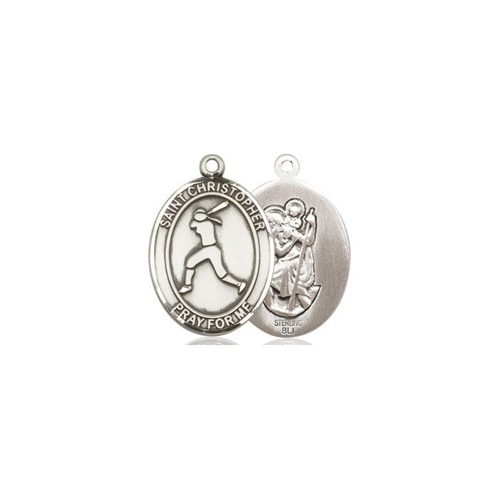 St. Christopher-Softball Medium Pendant