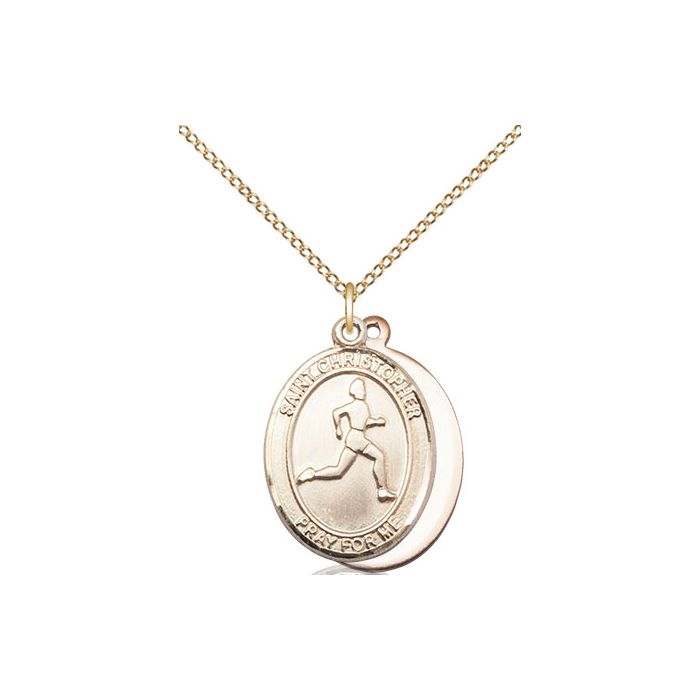 St. Christopher-Track & Field Medium Pendant