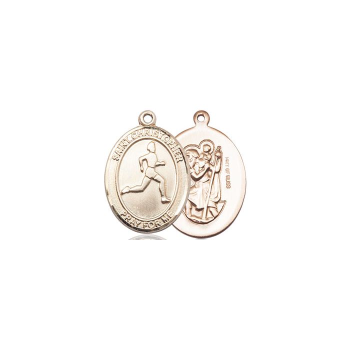 St. Christopher-Track & Field Medium Pendant
