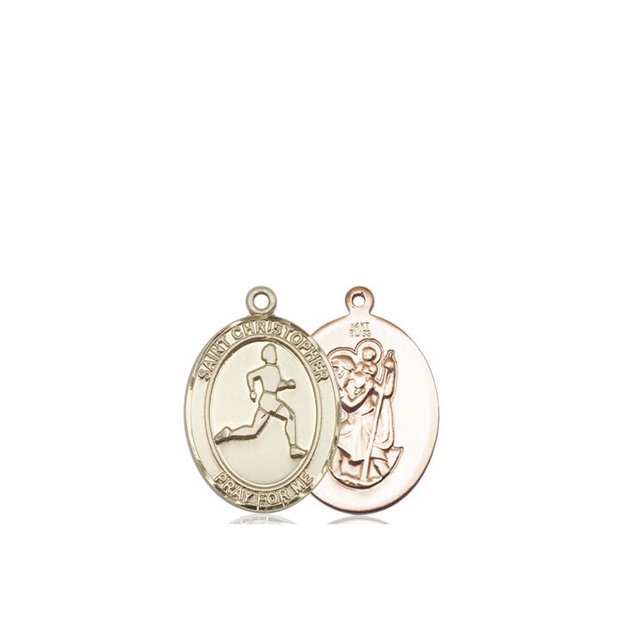 St. Christopher-Track & Field Medium Pendant