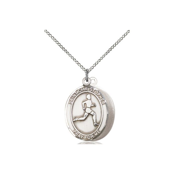 St. Christopher-Track & Field Medium Pendant