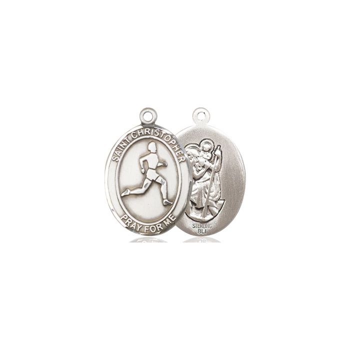 St. Christopher-Track & Field Medium Pendant