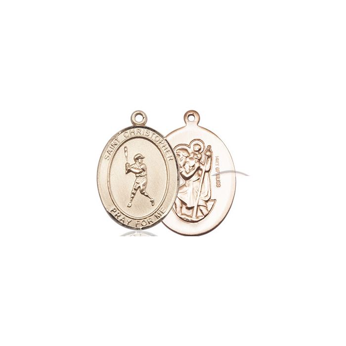 St. Christopher-Baseball Medium Pendant