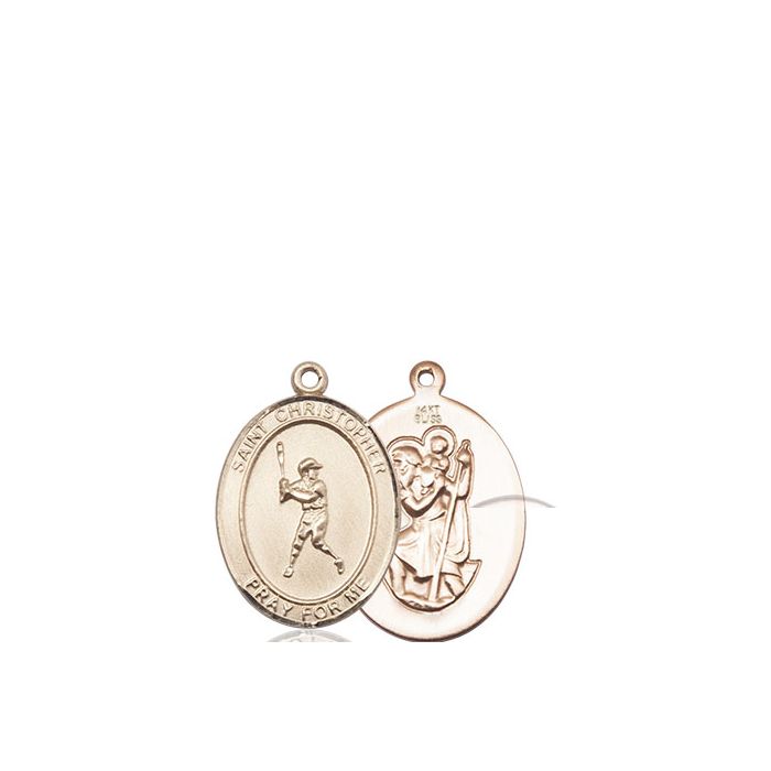 St. Christopher-Baseball Medium Pendant