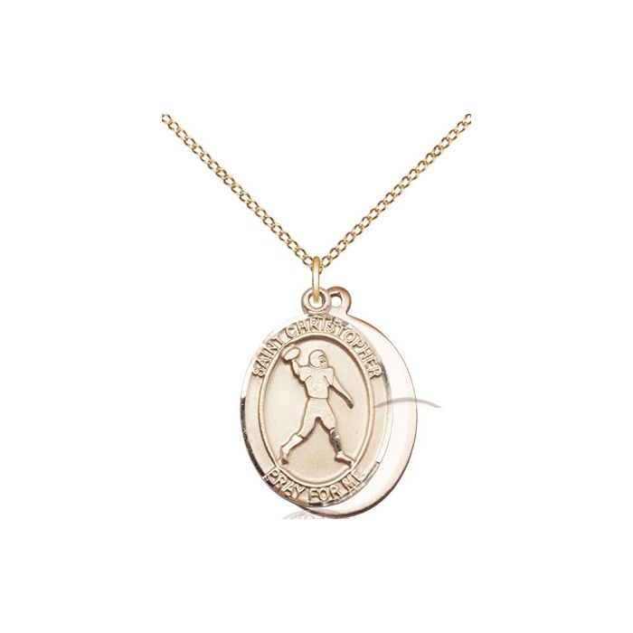 St. Christopher-Football Medium Pendant
