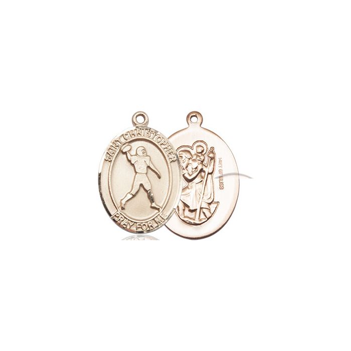 St. Christopher-Football Medium Pendant