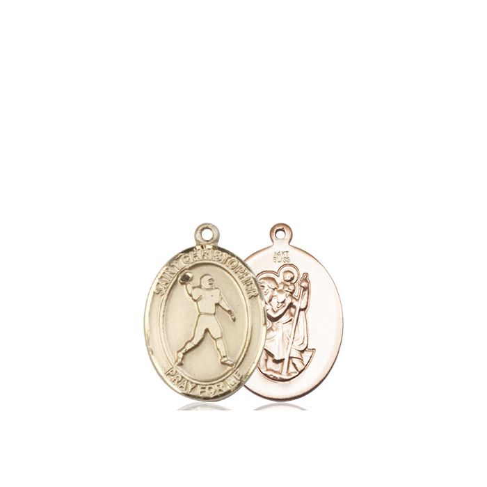 St. Christopher-Football Medium Pendant