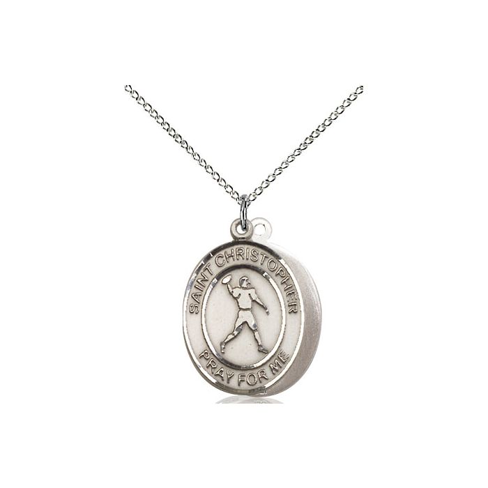 St. Christopher-Football Medium Pendant