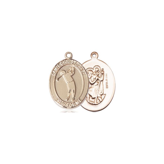 St. Christopher-Golf Medium Pendant