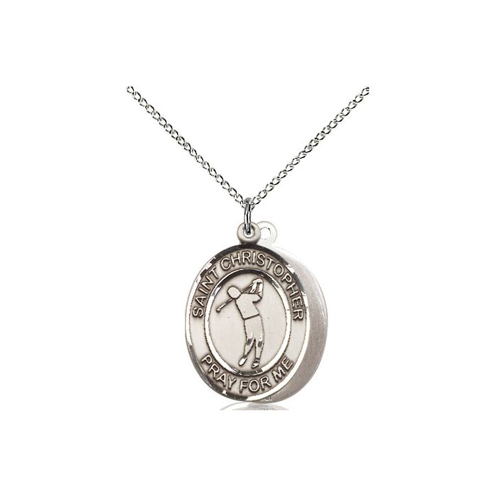 St. Christopher-Golf Medium Pendant