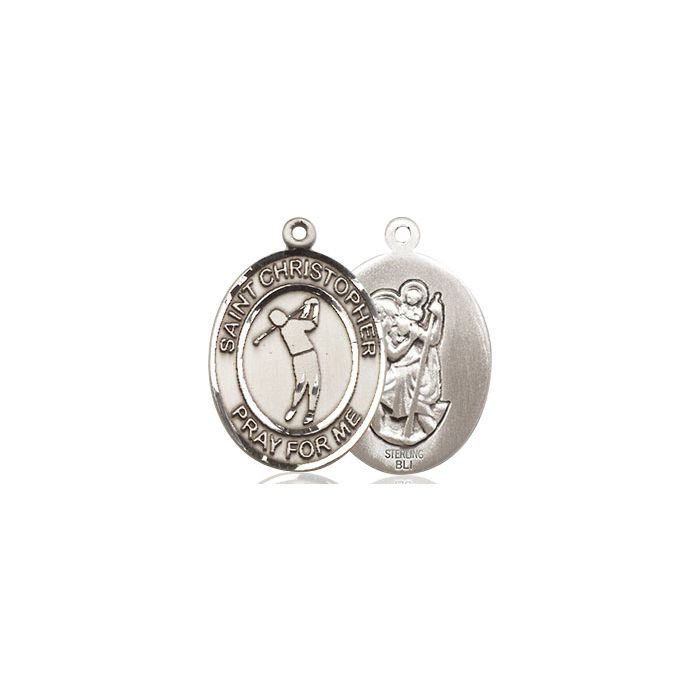St. Christopher-Golf Medium Pendant