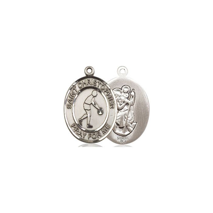 St. Christopher-Basketball Medium Pendant