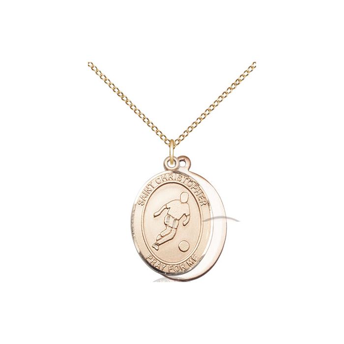 St. Christopher-Soccer Medium Pendant