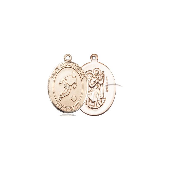 St. Christopher-Soccer Medium Pendant