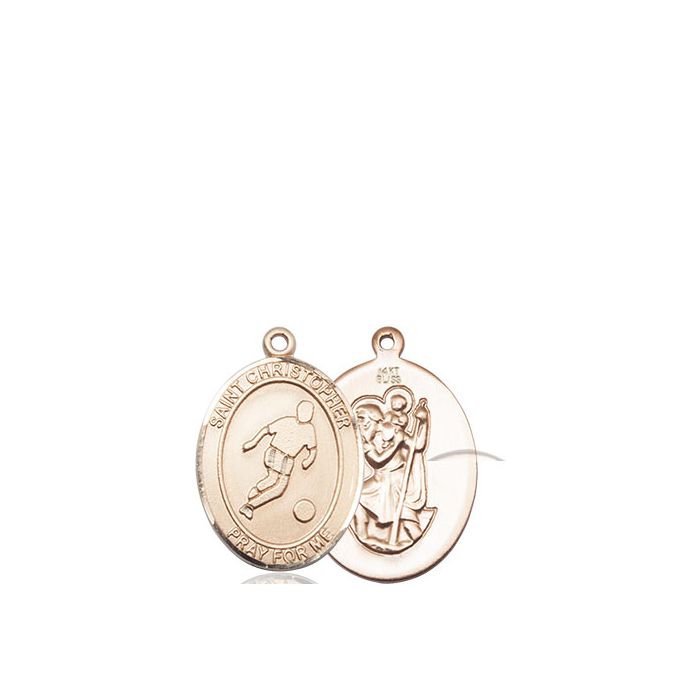St. Christopher-Soccer Medium Pendant