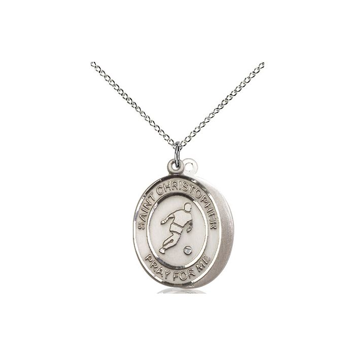 St. Christopher-Soccer Medium Pendant