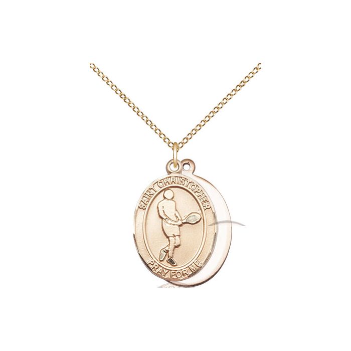 St. Christopher-Tennis Medium Pendant