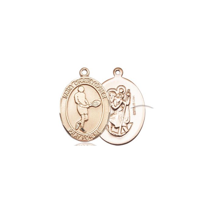 St. Christopher-Tennis Medium Pendant