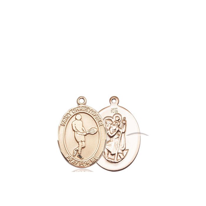 St. Christopher-Tennis Medium Pendant