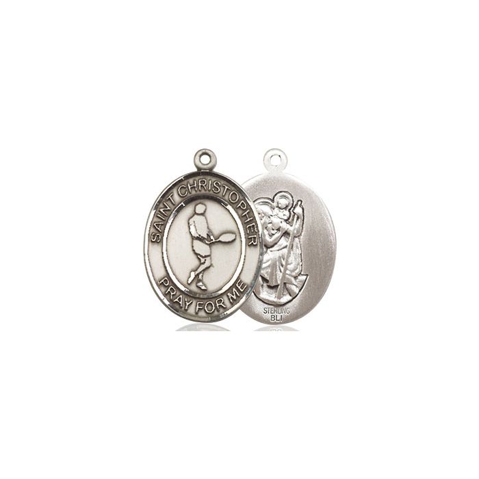 St. Christopher-Tennis Medium Pendant